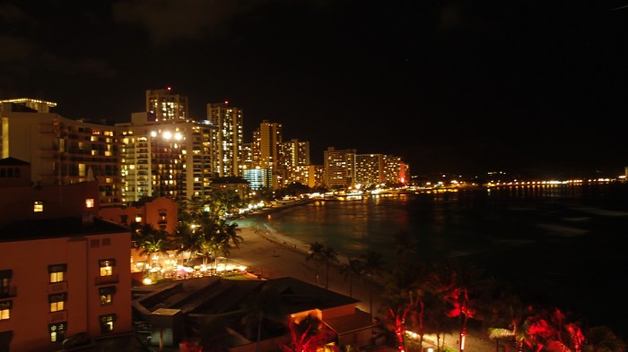 Overlooking Waikiki - nighttime