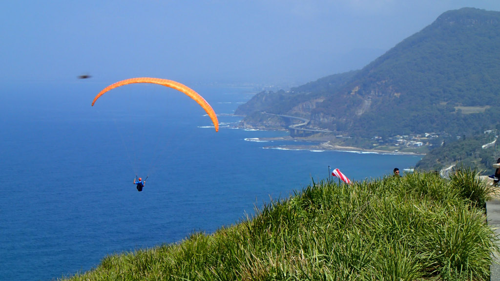 Overlooking the south coast's sea cliff bridge